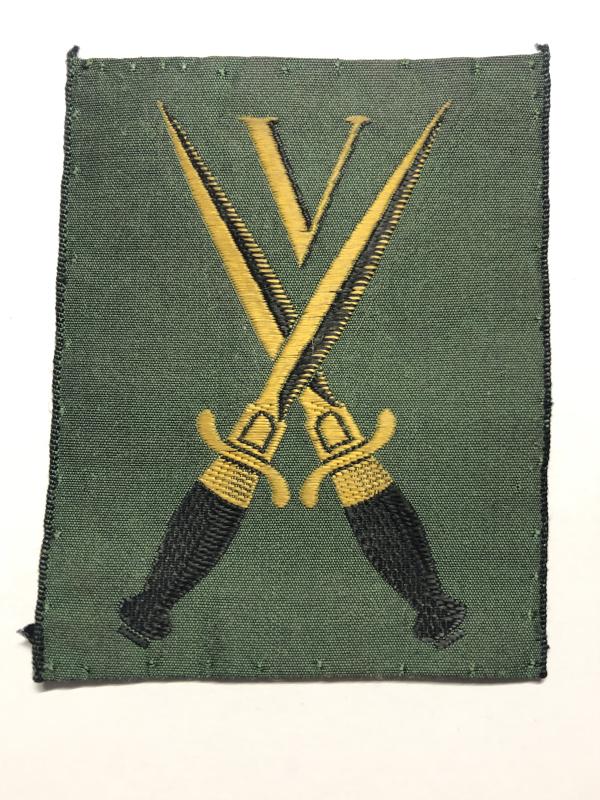 5 Commando WW2 silk embroidered formation sign.