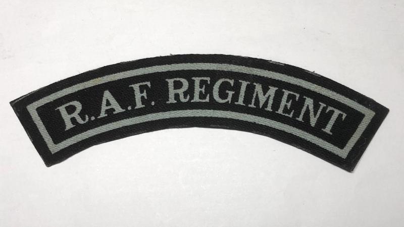 RAF REGIMENT WW2 issue printed shoulder tile