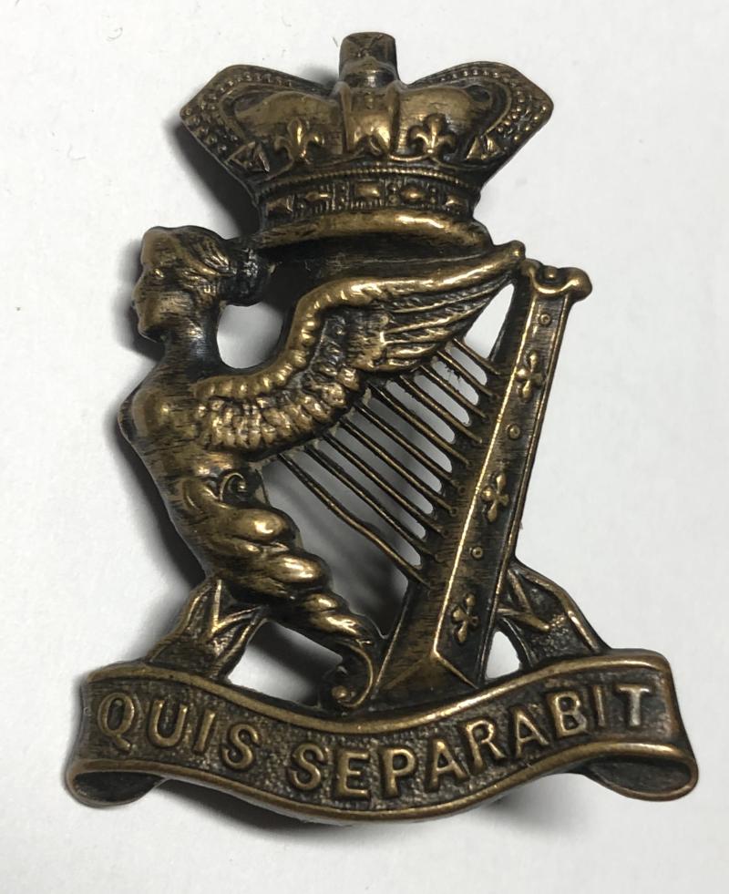 Royal Irish Rifles Victorian field service cap badge circa 1896-1901.