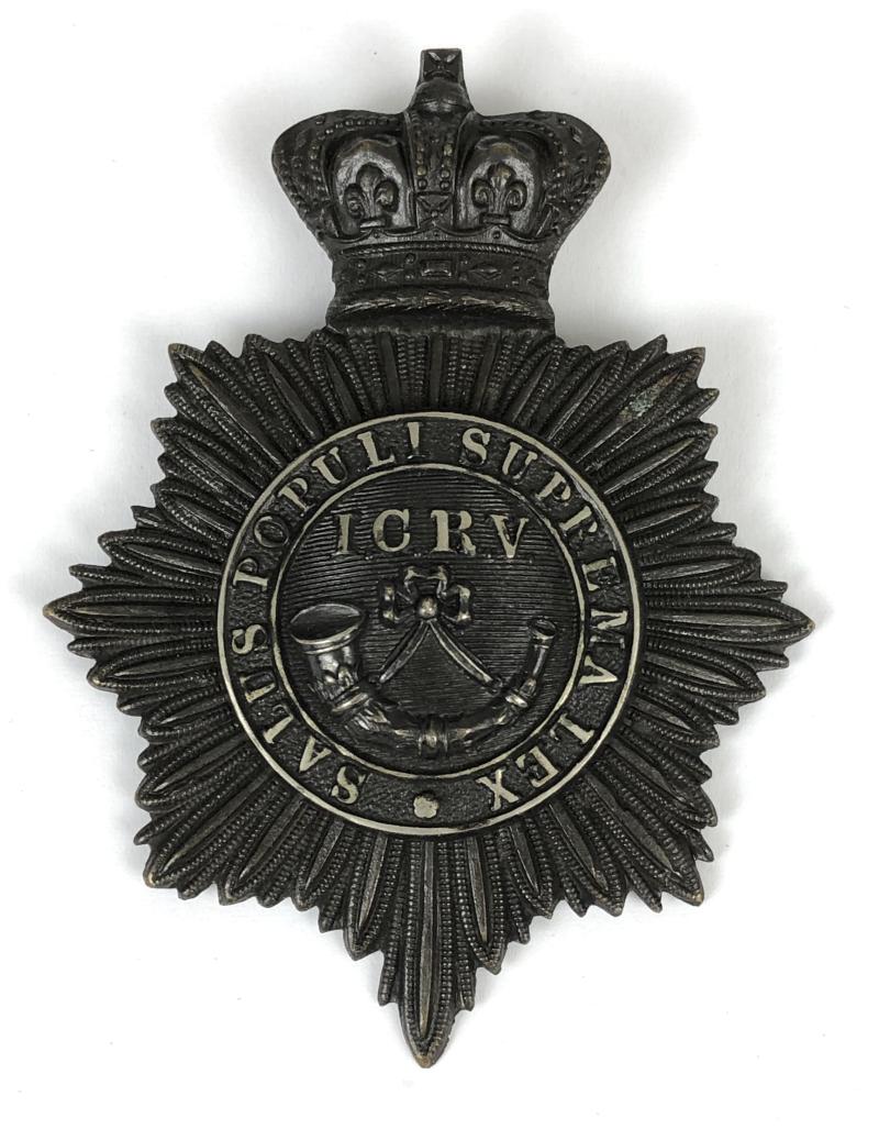 Inns of Court Rifle Volunteers Victorian Officer's shako plate.