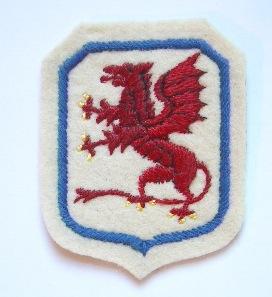 7th Polish Infantry Division WW2 embroidered formation sign circa 1944-45.