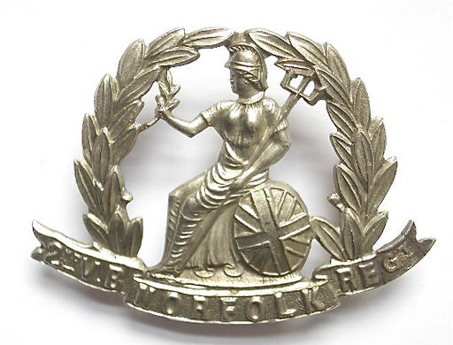 2nd (Great Yarmouth) VB Norfolk Regiment OR?s cap badge circa 1896-1908.