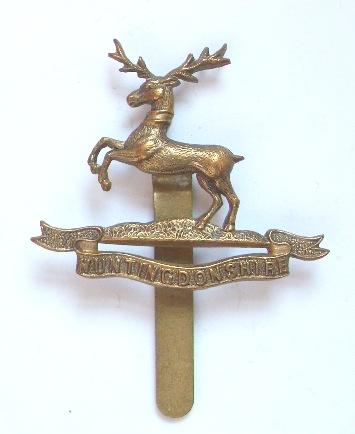 WW1 Huntingdon Cyclist Battalion brass cap badge