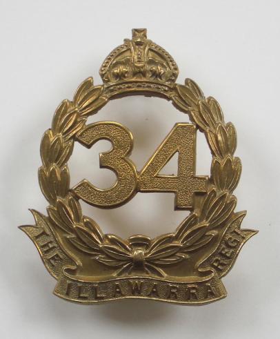 Illawarra Regt. 34th Australian Infantry Bn. slouch hat badge