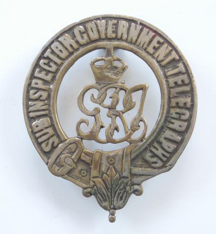 Sub Inspector Government Telegraphs George V period badge.