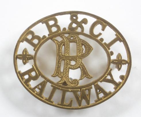 Bombay, Baroda, and Central India Railway rare cast brass title by Johnson & Co. Aligarh. UP