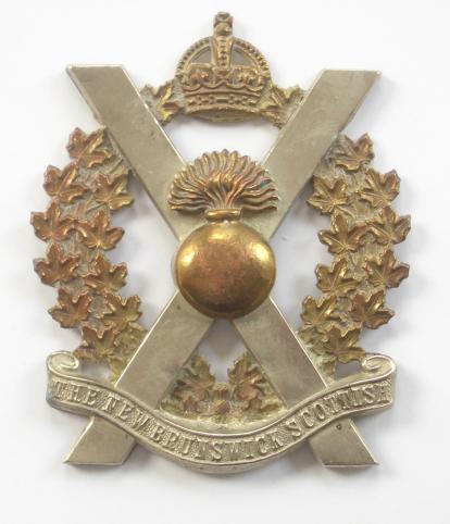 Canadian: New Brunswick Scottish OR?s bi-metal glengarry badge by Scully Ltd. Montreal
