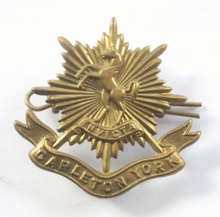 Canadian Carleton York brass cap badge.