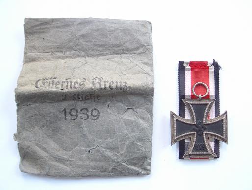 German WW2 Iron Cross 2nd Class & Original Packet.