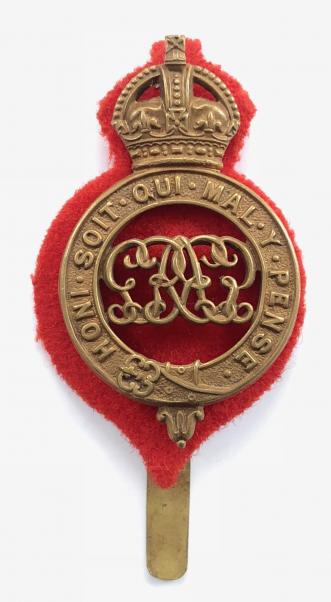 Grenadier Guards George V OR?s brass pagri badge circa 1910-35.