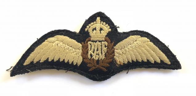 WW2 Royal Air Force cloth RAF Pilot's 'wings'