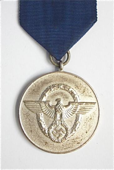 German Third Reich Police 8 year Long Service Medal.