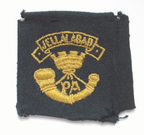 Somerset Light Infantry cloth pagri badge.