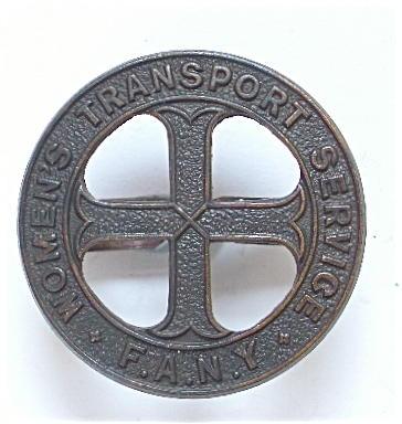 WW2 FANY Women's Transport Service OSD Cap Badge by Firmin, London. 