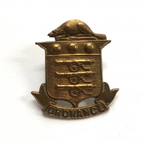 Canadian Ordnance Corps brass cap badge