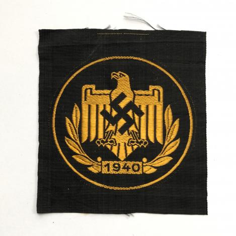 German Third Reich N.S.R.L. 1940 BeVo Sports Badge In Cloth