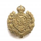 Royal Engineers WW1 all brass economy cap badge circa 1916-18