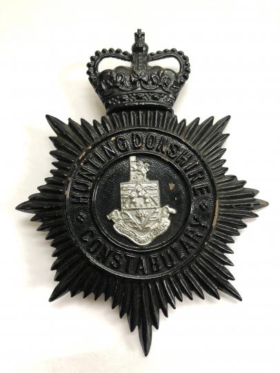Huntingdonshire Constabulary police night helmet plate