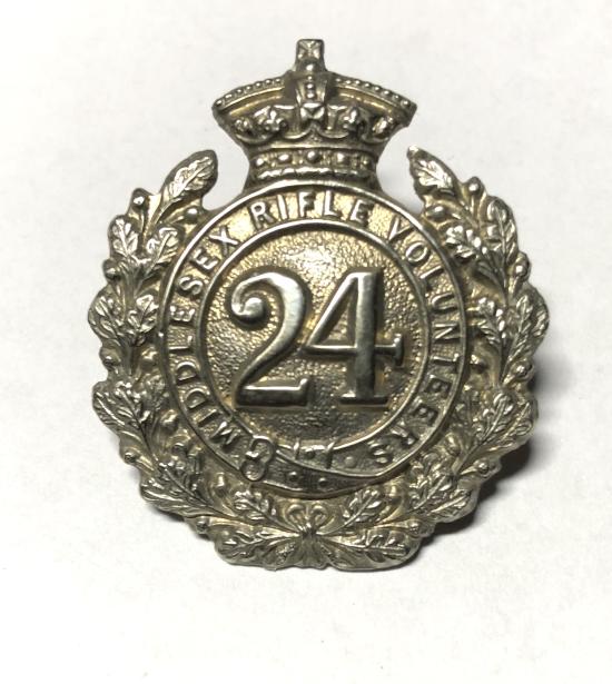 24th Middlesex Rifle Volunteers (Post Office) Victorian cap badge
