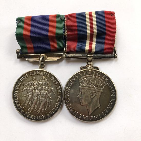 Canadian WW2 pair of silver medals