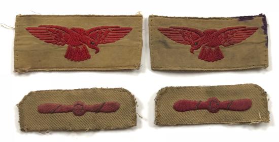WW2 RAF Khaki Drill LAC Badges.