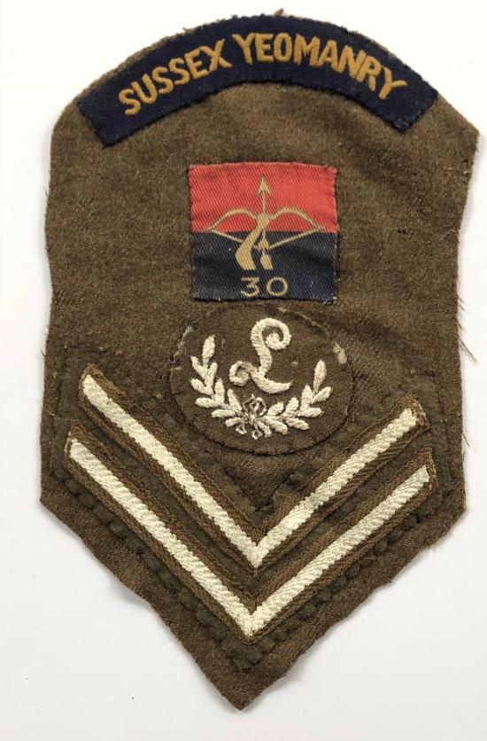 Sussex Yeomanry section of sleeve.