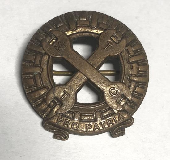 Mechanised Transport Training Corps WW2 cap badge