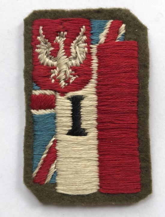 1st Polish Corps WW2 cloth embroidered formation sign