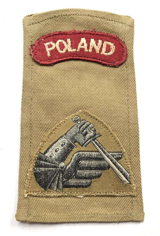 POLAND / 2nd Polish Armoured Division WW2 cloth formation sign