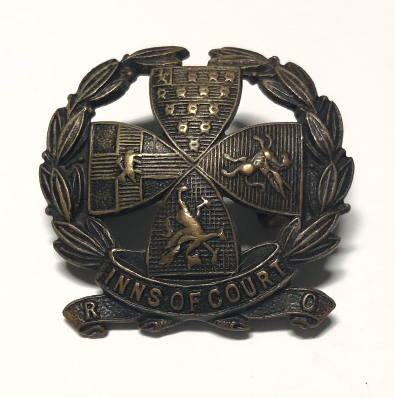 Inns of Court Volunteer Reserve Corps VTC WW1 cap badge