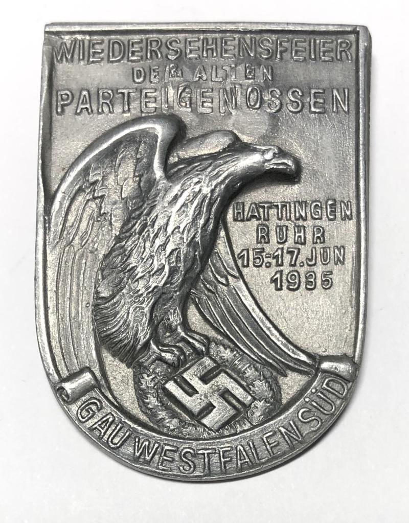 German Third Reich 1935 Gau Westfalen Süd tinnie / day badge.