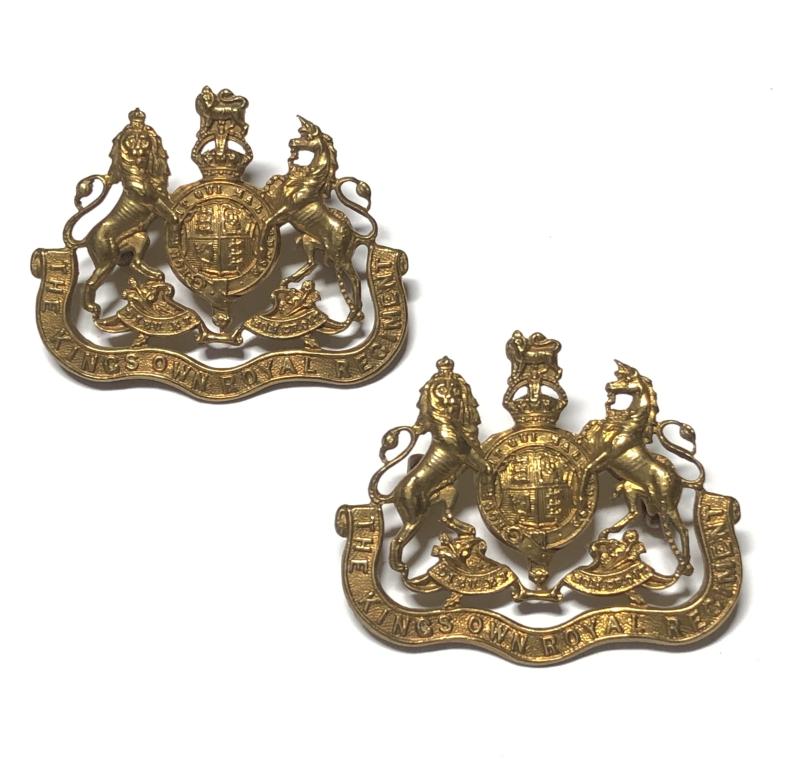 Norfolk Yeomanry pair of attributed collar badges