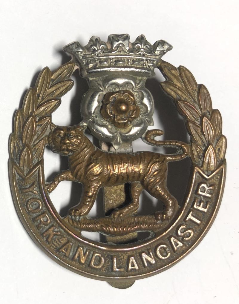 York And Lancaster Regiment WW1 cap badge.