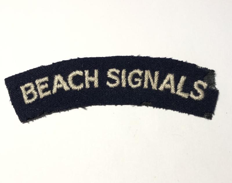 BEACH SIGNALS scare WW2 cloth shoulder title.