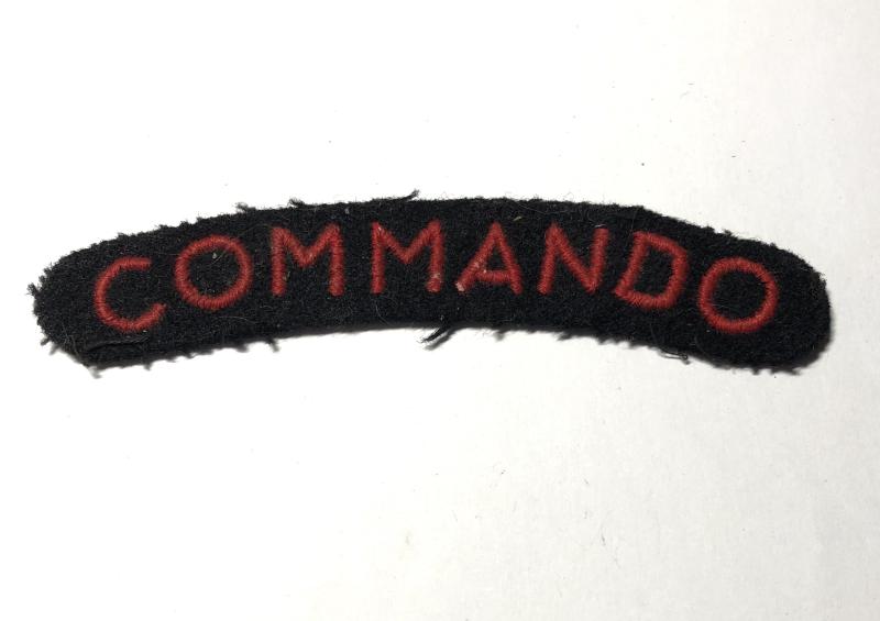 COMMANDO WW2 Special Forces cloth shoulder title.
