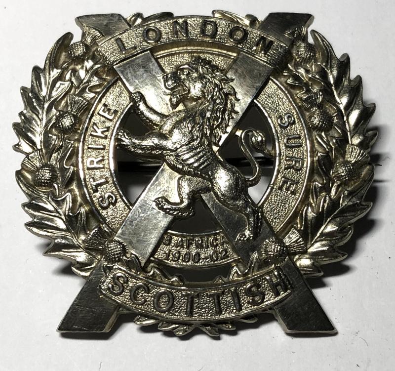 London Scottish post 1908 glengarry badge.