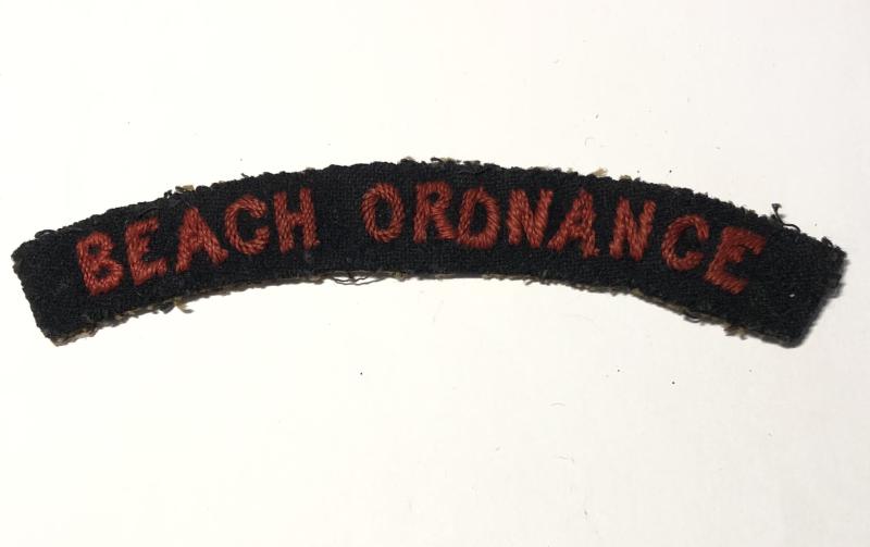 BEACH ORDNANCE WW2 cloth shoulder title