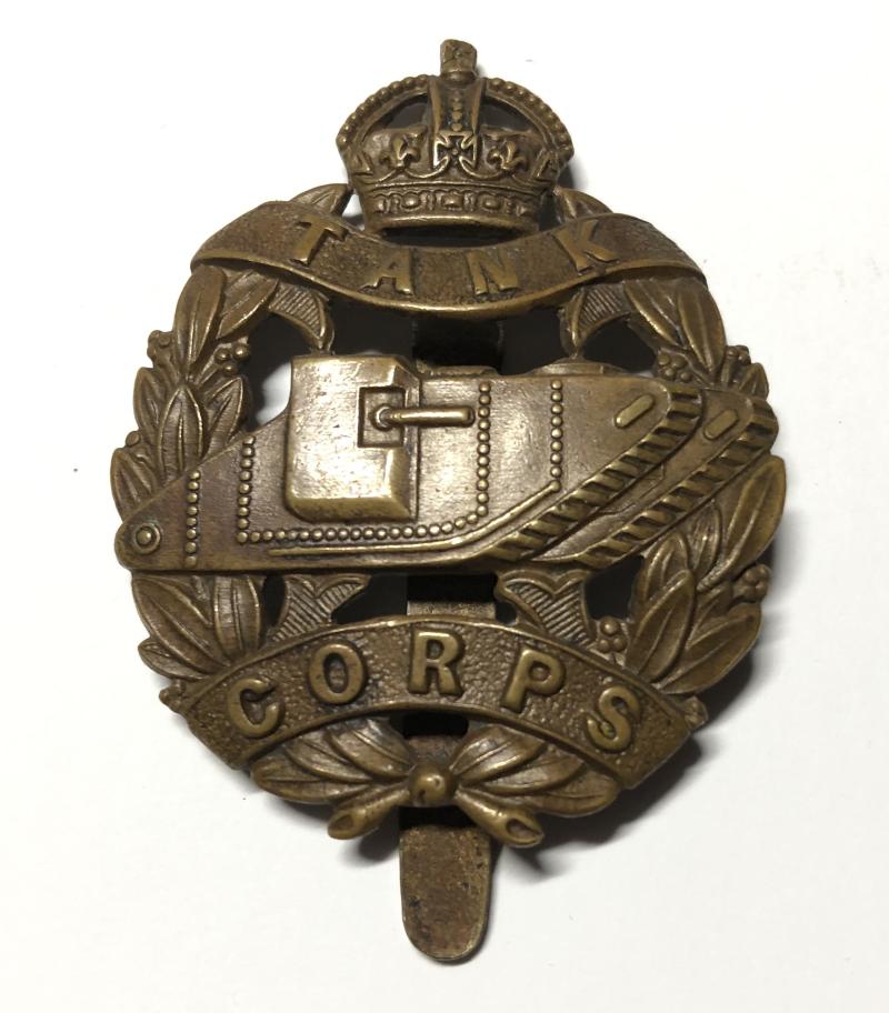 Tank Corps post 1917 WW1 cap badge.