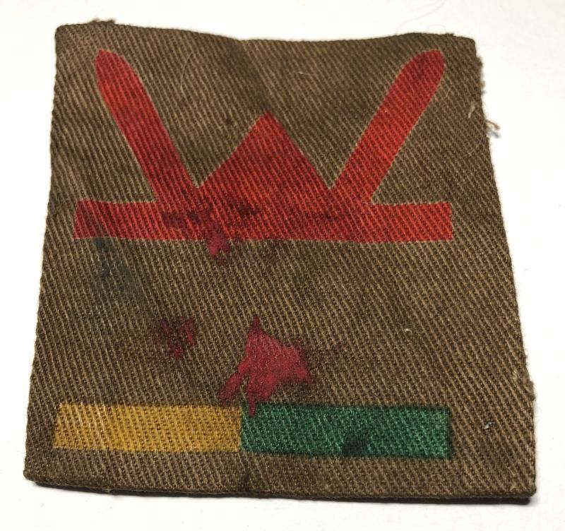 53rd (Welsh) Divisional Reconaisssance Regiment WW2 printed combination formation sign.