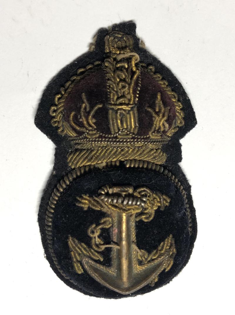 WW1 Royal Navy Chief Petty Officer's bullion cap badge.