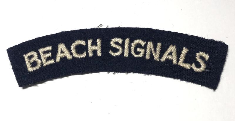 BEACH SIGNALS WW2 Normandy Invasion cloth shoulder title c1944.