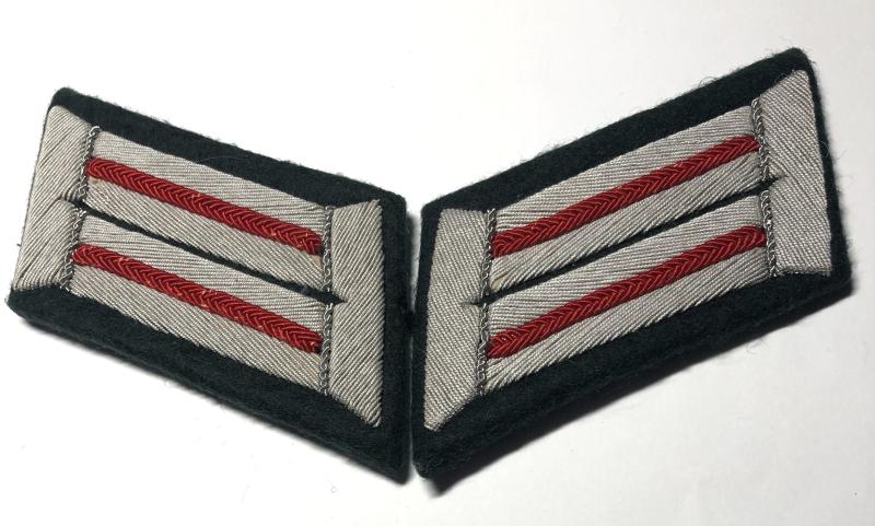 German Third Reich pair of Artillery Officer's collar patches.
