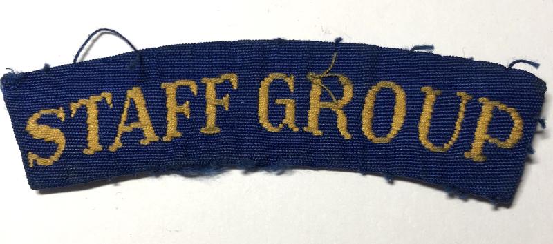 STAFF GROUP Control Commission Germany shoulder title