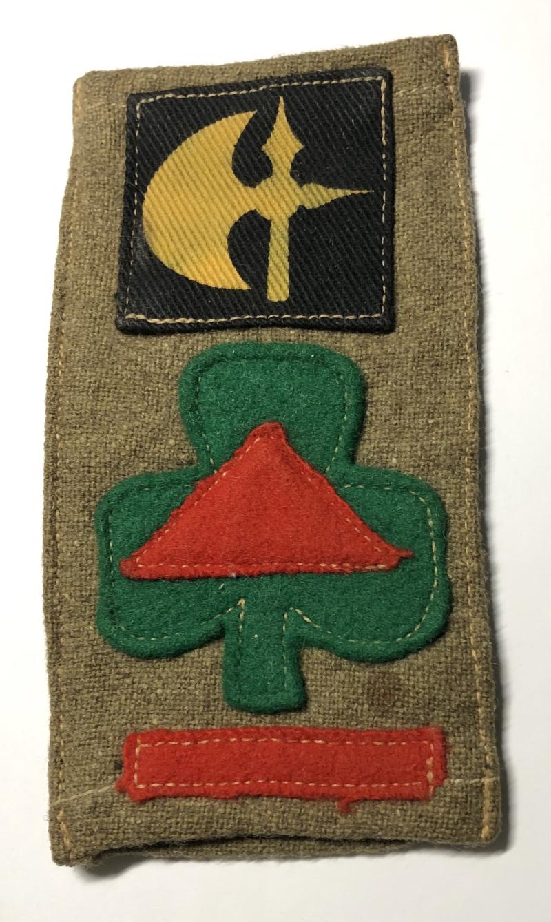78th Division, 38th Irish Brigade,6th then 2nd Bn. Royal Inniskilling Fusiliers WW2 combination formation sign.