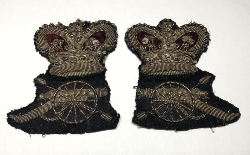 Victorian Vounteer Artillery pair of Master Gunner's rank badges.