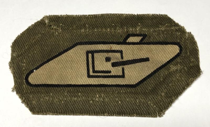 Royal Tank Regiment WW2 printed arm badge.