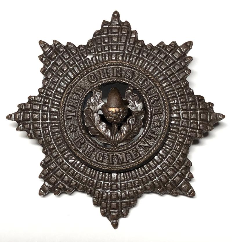 Cheshire Regiment WW2 Officers Service Dress OSD cap badge.