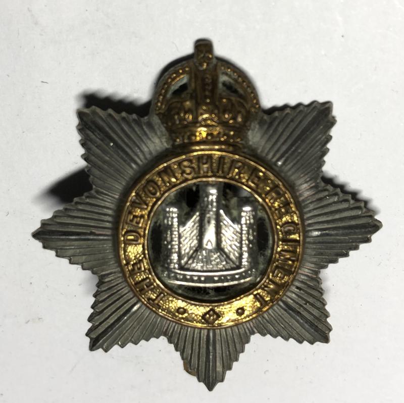 Devonshire Regiment WW1 cap badge.