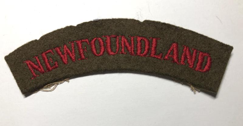 NEWFOUNDLAND ATS WW2 nationality shoulder title.