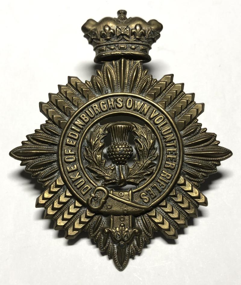 South African Duke of Edinburgh's Own Volunteer Rifles helmet plate c1902-14.